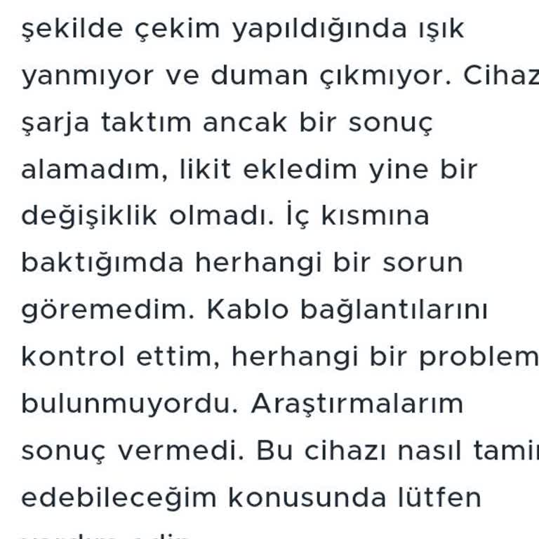 Vozol Duman Çıkmıyor Yenisini İstiyorum