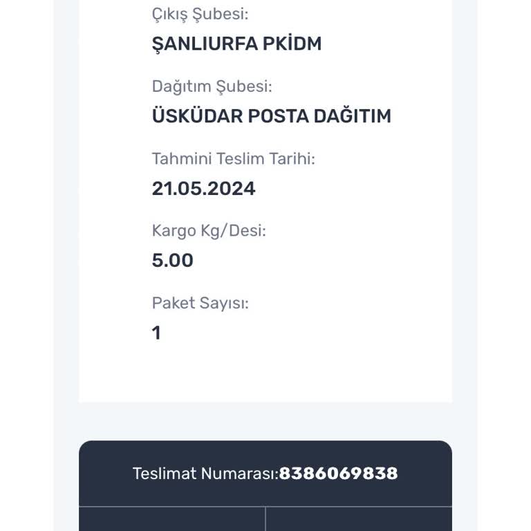 PTT Kargo Ürünümü Teslim Etmedi