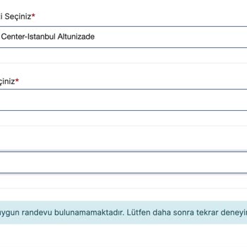VFS Global Vize Randevusu Asla Bulunamıyor!
