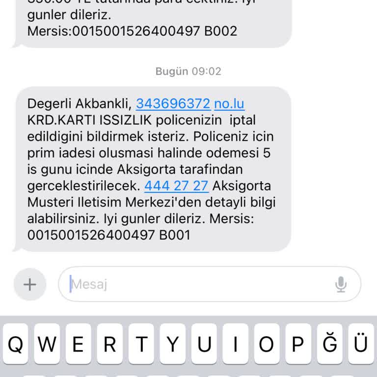 Akbank İşsizlik Sigortası İptal