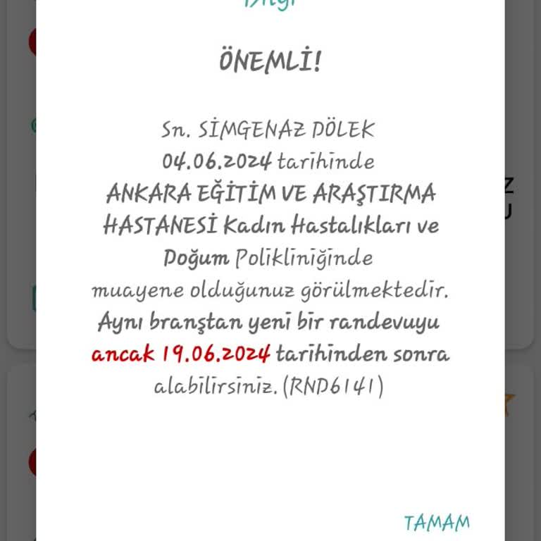 MHRS - 182 15 Gün Ceza