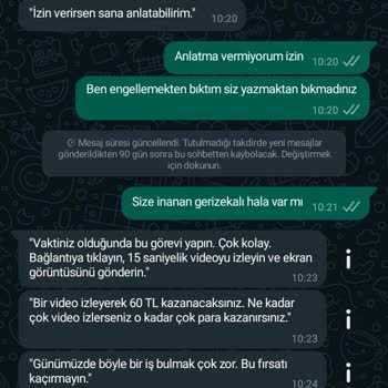 WhatsApp Yabancı Numara Mesajı