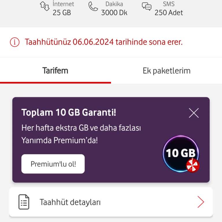 Vodafone Fatura Yenileme Ücreti Hk.