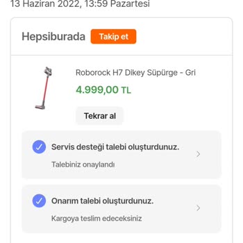 Hepsiburada İade Talebi Değerlendirme