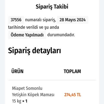 Pet Mahal Hayvan Maması Şikayetçiyim