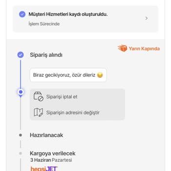 Hepsiburada Yarın Kapında Olmayan Ürün