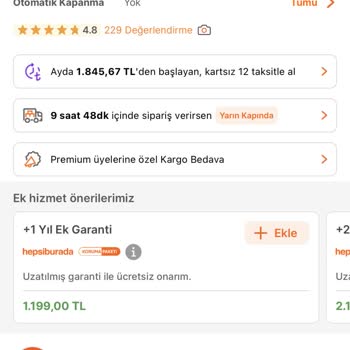 Hepsiburada Yarın Kapında Olmayan Ürün