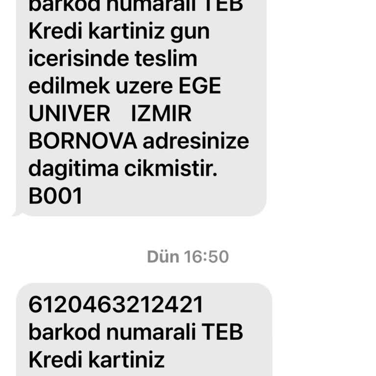 PTT Kargo TEB Kredi Kartı Teslimat Sorunu: PTT Ve Kurye Hatası