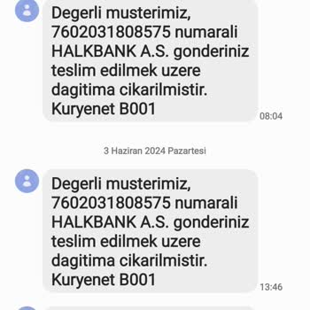 Kuryenet Kredi Kartımın Teslim Edilmemesi