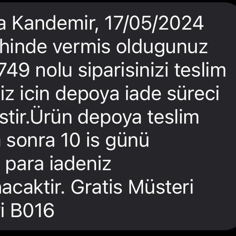 Gratis İndirim Zamanında Kargoyu Teslim Etmiyor!