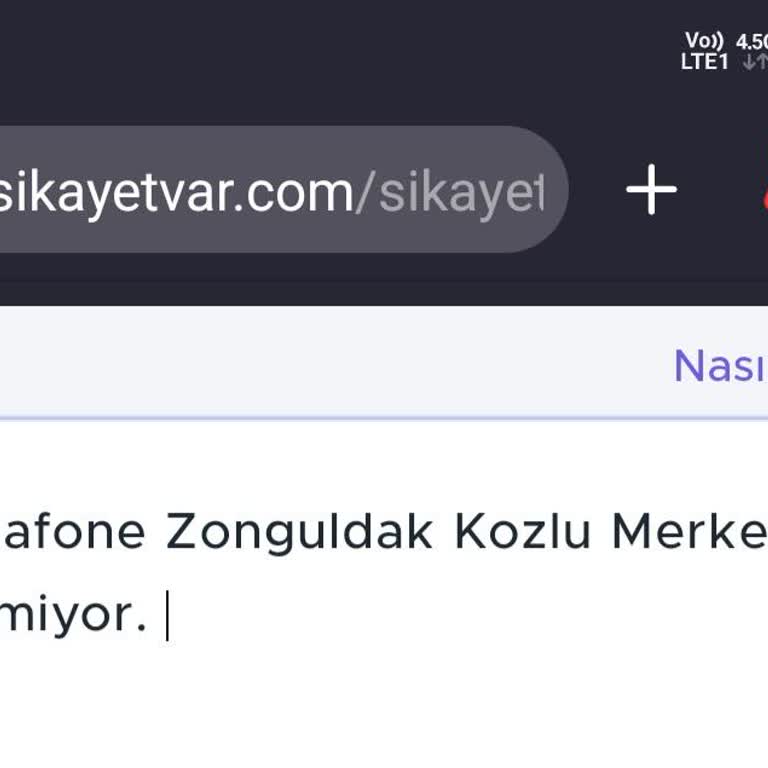 Vodafone Kozlu Merkezde Çekmiyor Tek Çubuk Aktif