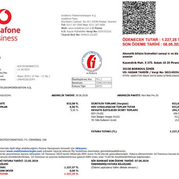 Vodafone Taahhüdü Yenilemedi Ve Yüksek Tutarda Fatura Kesiyor.