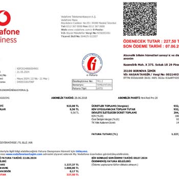 Vodafone Taahhüdü Yenilemedi Ve Yüksek Tutarda Fatura Kesiyor.