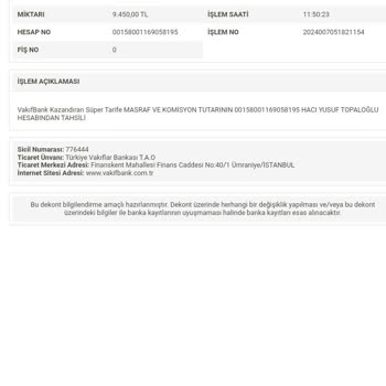 VakıfBank Şube Krediden Haksız Kesinti