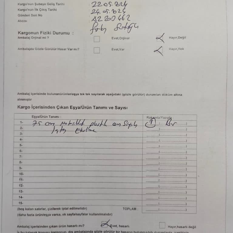 Aras Kargo Kargo Eksik Geldi. Firma Yardımcı Olmuyor.