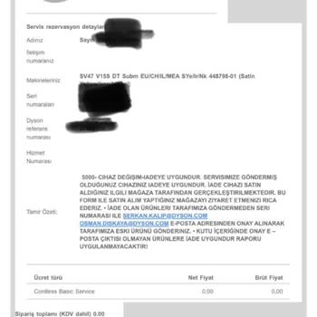 Dyson V15 Submarine Firmanın İlgisizliği