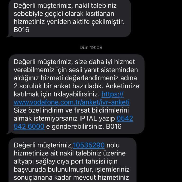 Vodafone Net Vodafone 1 Aydır Yapılamayan Nakil İşlemi