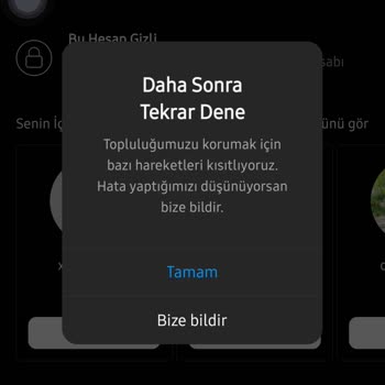 Instagram Hesap Açma Ve Takip Engeli