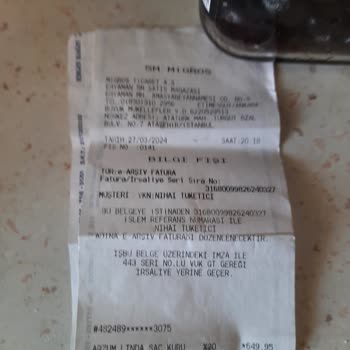 Migros Bozuk Ürün Değişimi Ya Da Para İadesi İstiyorum.