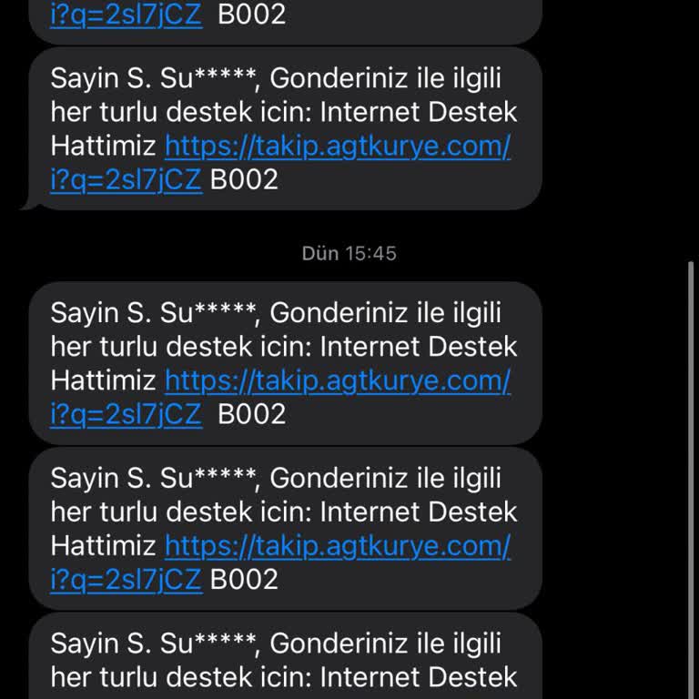 AGT Kurye (aynigunteslim.com) 1 Haftadır Dağıtımda Olan Kargomdan Haber Yok!