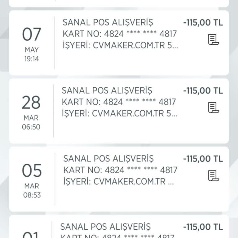 CV Maker Bilgim Olmadan Kartımdan Para Çekmesi
