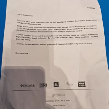 İstMarina Columbia Mağazası 3 Aylık Ayakkabıda Yırtılmalar