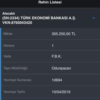 TEB Bankası İpotek Kaldırmıyor