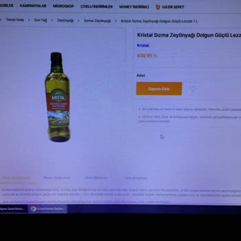 Migros Sanal Marketin Zeytinyağındaki Ambalaj Hatasını Düzeltmemesi