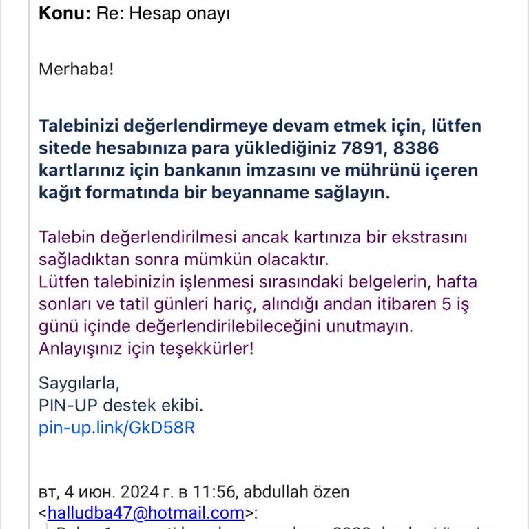 Pin-Up Casino Pinup Paramı Yedi