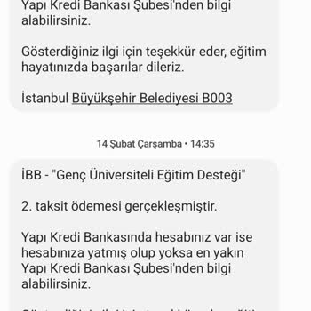 Yapı Kredi Bankası İBB Genç Üniversiteli Eğitim Desteği