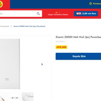 Şok Market Sahte Powerbank