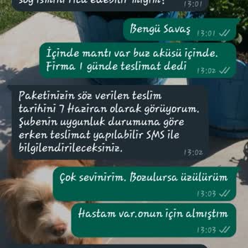 hepsiJET Kargomun İçinde Bozulacak Ürün Var Ancak Teslimat Gününe Cuma Diyorlar