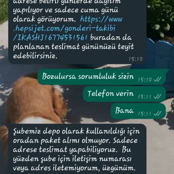 hepsiJET Kargomun İçinde Bozulacak Ürün Var Ancak Teslimat Gününe Cuma Diyorlar
