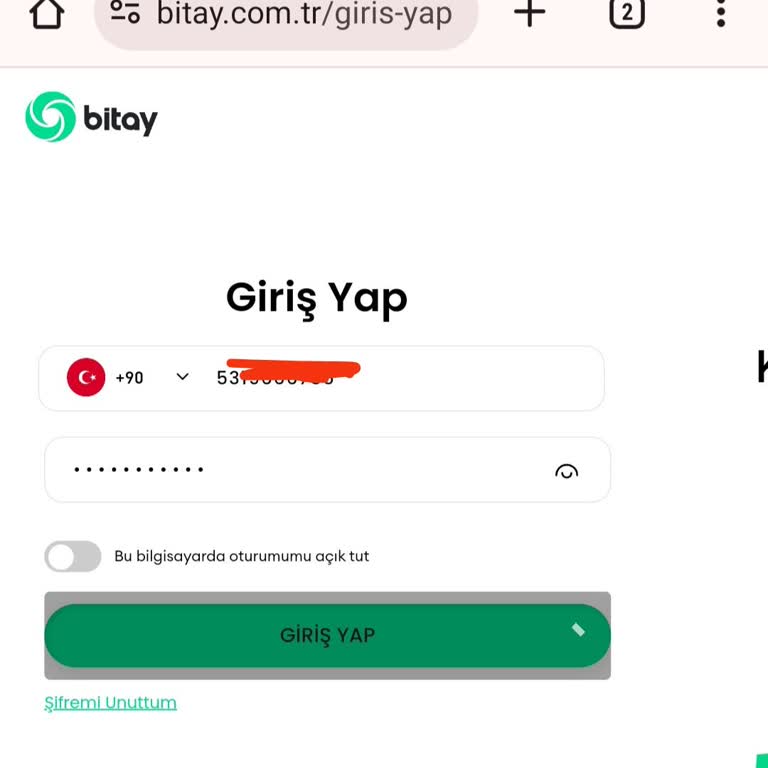 Bitay Hesabı Ma Giriş Yapamıyorum