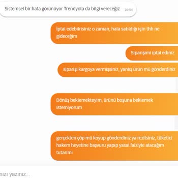 Trendyol'da Satın Alma Sorunu