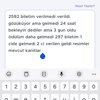 101 Okey Plus Biletim Gelmedi 2592 Bilet