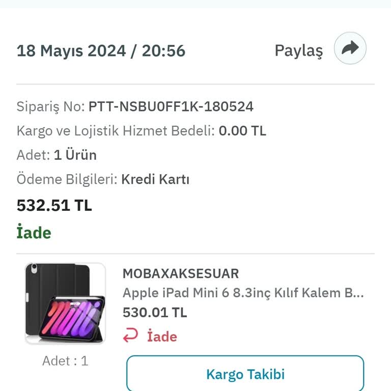 PttAVM Ürün İade Ücreti Yatmadı