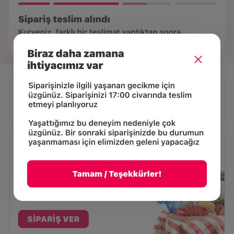 Yemek Siparişimde Yaşadığım Uzun Bekleme Ve İletişim Sorunları