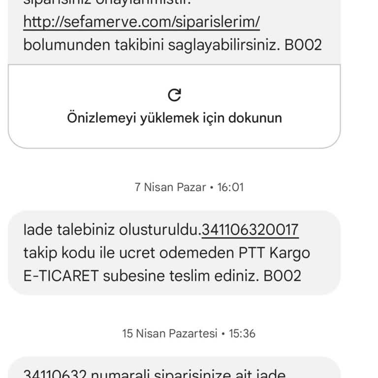 Sefamerve İade Parasının Yatırılmaması.