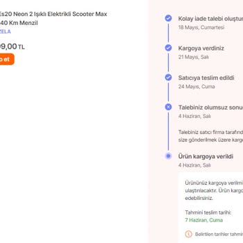Hepsiburada İade Talebi İzinsiz Onarım Yapılması
