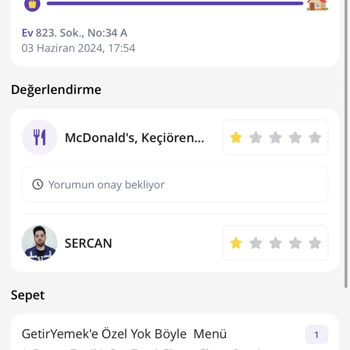 GetirYemek Getirilmeyen Yemek Ve Yapılmayan İade