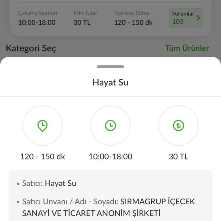 Hayat Su Danone Hayat İçecek Keçiören Şube