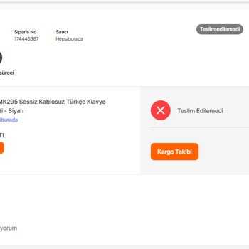 Hepsiburada'nın Bir Tane Ürünü Gönderememesi