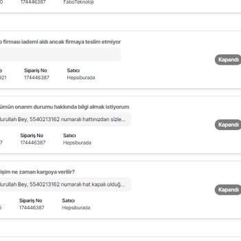 Hepsiburada'nın Bir Tane Ürünü Gönderememesi