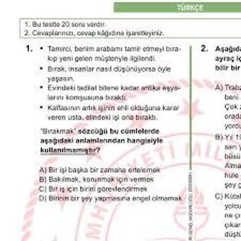 Milli Eğitim Bakanlığı (MEB) 2024 LGS Hatalı Türkçe Sorusu