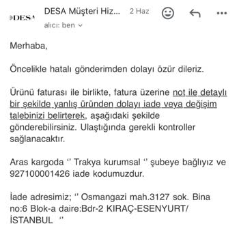 Desa Ayıplı Mal Gönderip, Ayıplı Mal Diye De İadesini Yapmıyor