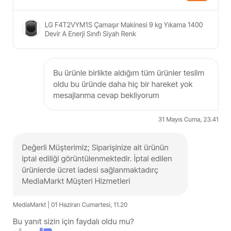 Media Markt Ürünümü İptal De Etmiyor Göndermiyor Da...