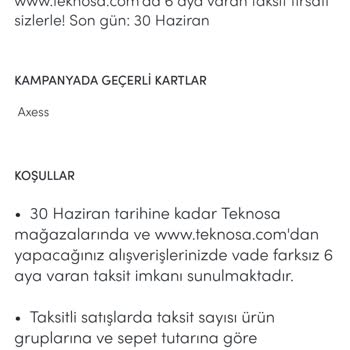 Teknosa Sattığı Ürüne Taksit Yapıp Arkasında Durmuyor Şikayetçiyim...