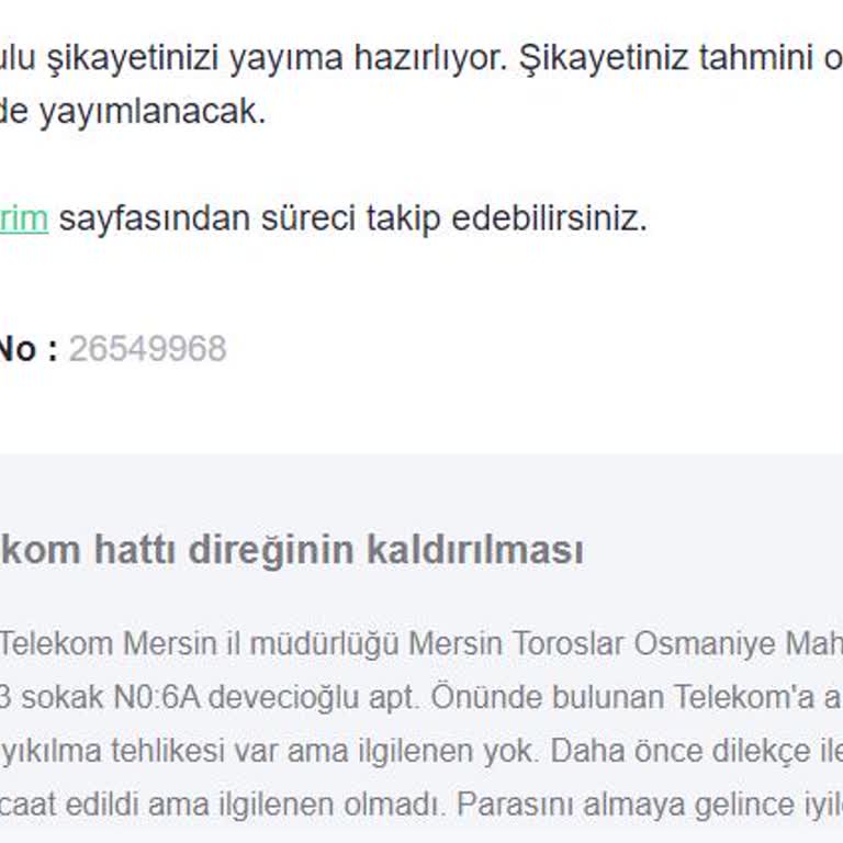 Türk Telekom Telekom Direk Kaldırılması