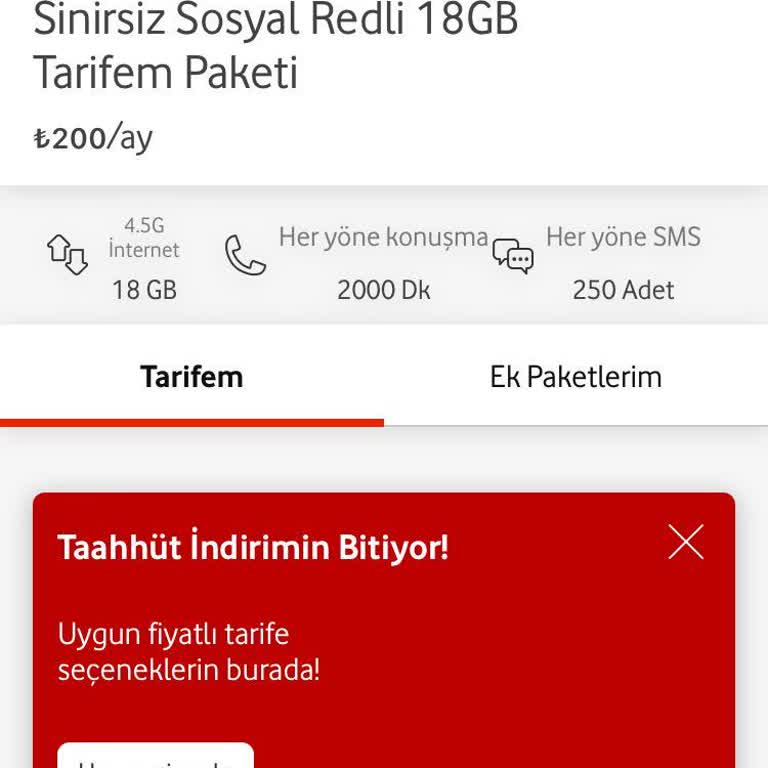 Vodafone Kişiye Göre Tarife Dayatmasından Vazgeçin...